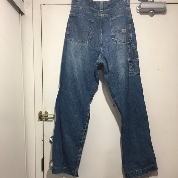 VINTAGE EDDIE BAUER CARPENTER WIDE LEG JEANS SIZE 34 X 32 - Picture 3 of 11